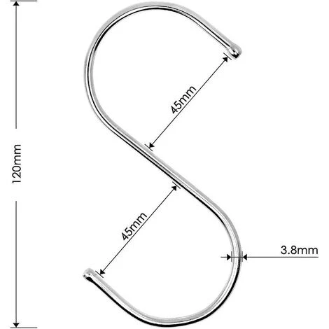 Lot De 15 Crochets En S Pour Suspendre, Crochets En Metal En Forme De S Robustes Pour Casseroles, Poeles – Image 3