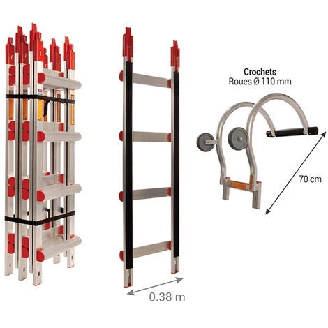 Echelle De Toit 7.02m + Crochet - HIM4538/390/717 â Image 3