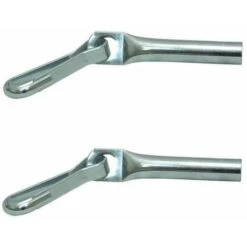 2x Joint D'extrémité De Câble Avec Crochet 8mm En Acier Fermeture Bâche Fixation Camion Remorque Corde Piscine