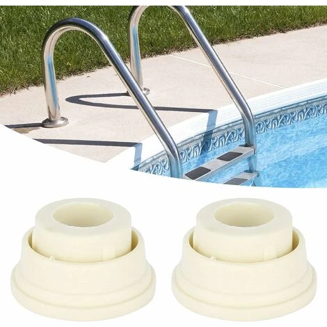 Pare-chocs En Caoutchouc Pour échelle De Piscine, Remplacement Sûr De 2 Pièces Pour échelle De Piscine, Facile à Installer, Fabrication Exquise, Ensemble De Pare-chocs Pour échelle De Piscine (blanc) – Image 3