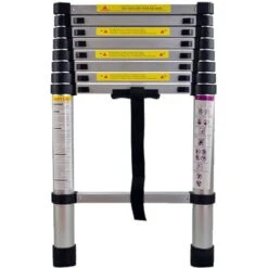 Échelle Télescopique 2.6m Échelle Télescopique Aluminium Multi-Fonction Échelle Pliable Portable Et Pliante HENGMEI
