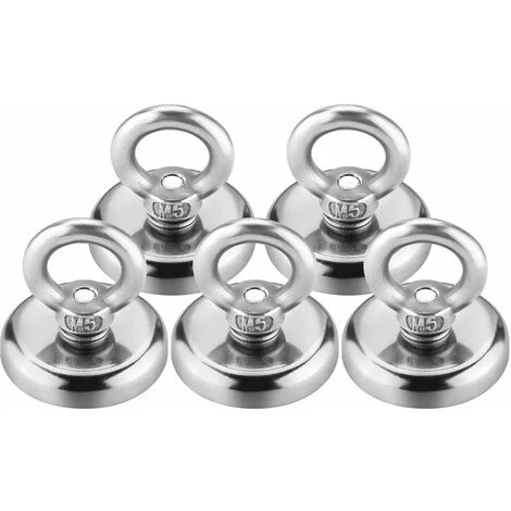 32mm Aimant Puissant 30kg Force De Traction Aimant Puissant Rond Magnétique Néodyme 5 Packs