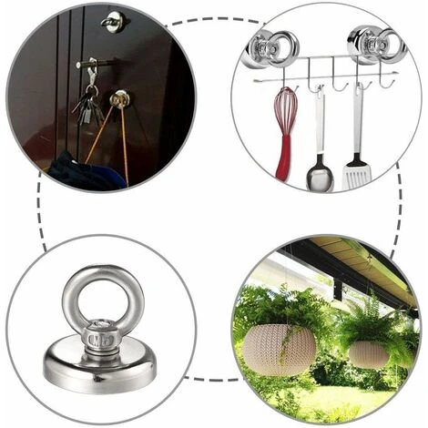 32mm Aimant Puissant 30kg Force De Traction Aimant Puissant Rond Magnétique Néodyme 5 Packs – Image 4