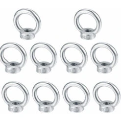 M10 écrou à Oeil, Anneau De Levage Boulon à œil, Acier Inoxydable 304 écrou De Bague, Piton à Visser Ecrous - 10 Pcs