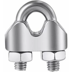 12 Pièces Serre Cable Inox 3 Mm Galvanisé Pince à Câble Métallique Pince à Corde En Forme D'arc Câble Métallique Clips Inox Pince En Forme D'arc Serre Cable Acier Pour Fixer Les Câbles Et Les Cordes