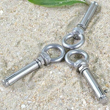 Anneau De Levage Boulons à Expansion M6 X 70mm Manchon En Acier Boulon à œil 304 Inoxydable Expansion Du Béton Ancrage Vis à Oeil Chevilles Boulons 5-Pack – Image 3