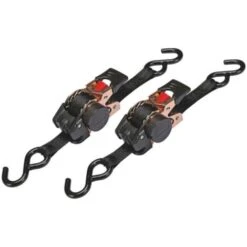 Perel JEU DE 2 X SANGLE D'ARRIMAGE À CLIQUET - 300 Kg - 3 M X 25 Mm