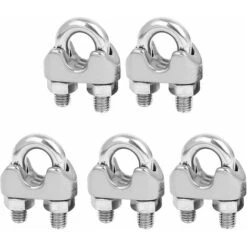 5 Pièces M6 Pince À Câble En Acier Pinces En Forme De U Boulon En U Pince À Corde En Forme De U Pour Câble Corde À Linge En Acier Serre-Câble En Acier Pinces En Acier