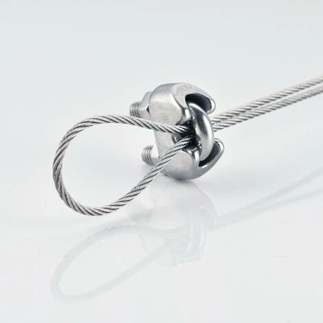 5 Pièces M6 Pince À Câble En Acier Pinces En Forme De U Boulon En U Pince À Corde En Forme De U Pour Câble Corde À Linge En Acier Serre-Câble En Acier Pinces En Acier – Image 3