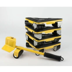 Lève-Meubles Robuste, Kit De Déplacement De Meubles, Système De Déplacement De Meubles Avec Roues, Peut Pivoter À 360 Degrés, 1 Tige De Levage Et 4 Roulettes De Déplacement