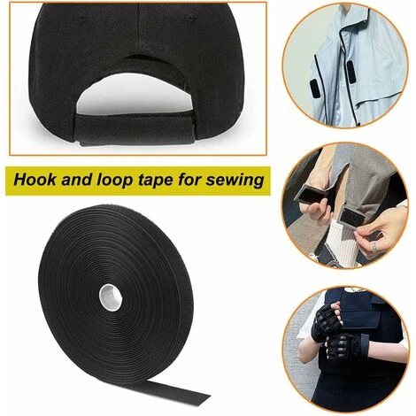 Sangles De Câble Réglables De 10m Avec 50 Boucles, Attaches De Câble Réutilisables Noires, Sangle De Fixation à Crochet Et Boucle Pour La Gestion Des Câbles (10m X 2cm, Noir) – Image 4