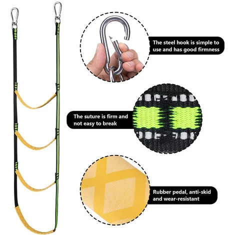 Anneau D'aide à L'escalade En 4 étapes, échelle De Corde, Sauvetage En Escalade – Image 4