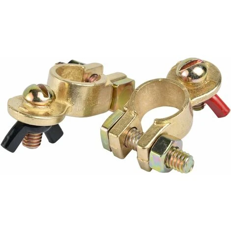 Cosses De Batterie 12 V/24 V Bornes De Batterie Connecteurs De Batterie Avec écrous à Oreilles (1 Paire) 2 Pièces – Image 4