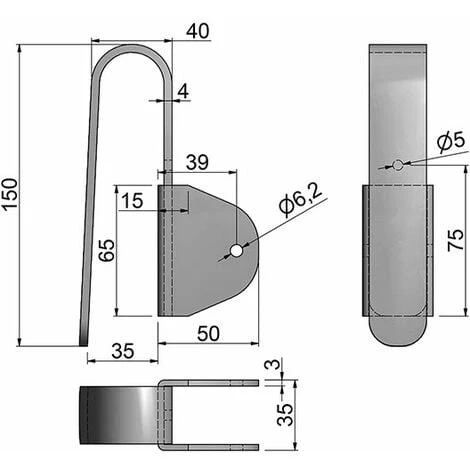 Paire De Crochets LongsFixation Et Rangement - FE-010/2 â Image 2